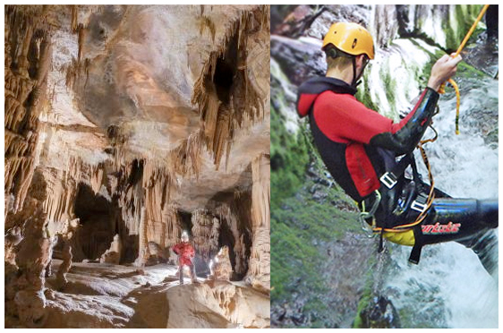 Canyoning et spéléologie en Ardèche