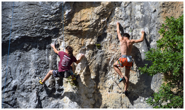 Climbing in Ardèche