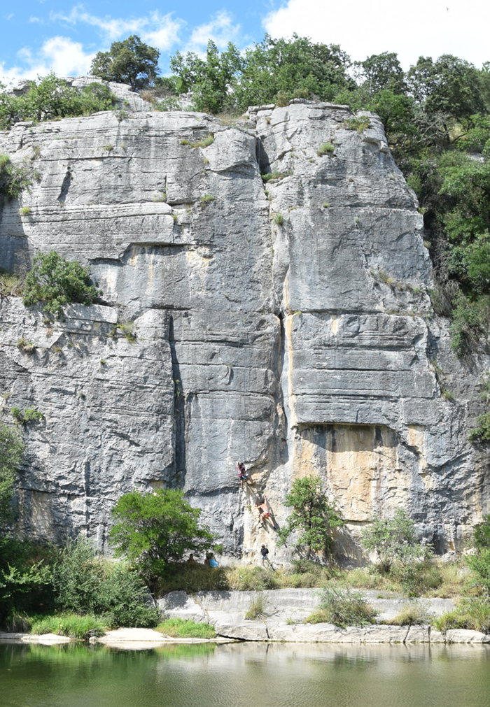 Climbing at chaulet village campsite