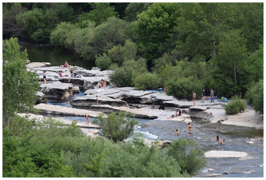 Swimming in the Chassezac River