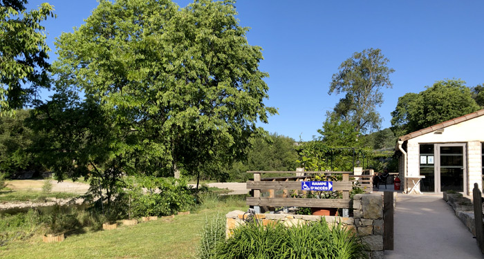 Ausblick vom Restaurant des Campingplatzes Chaulet Village